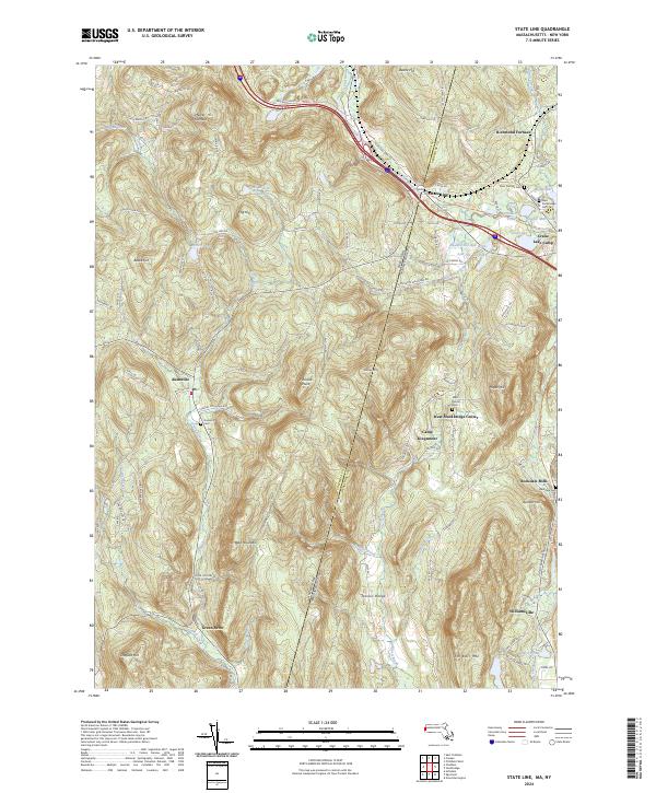 USGS Topographic Map – State Line
