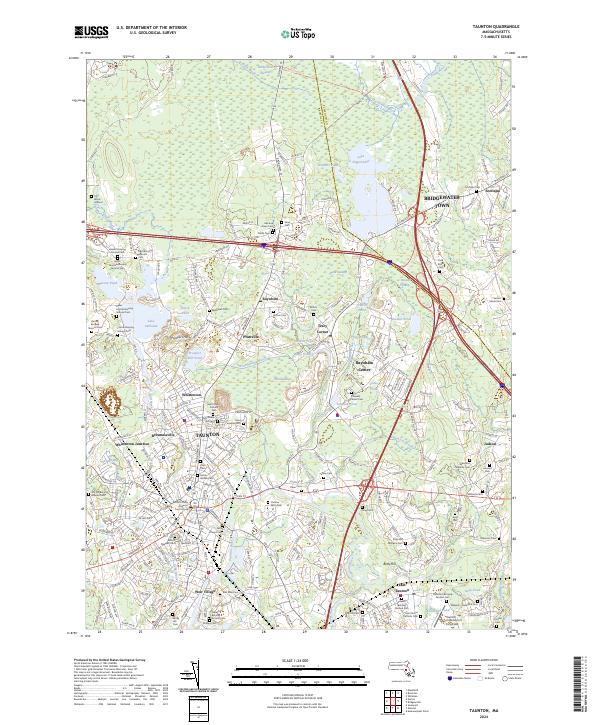 USGS Topographic Map – Taunton