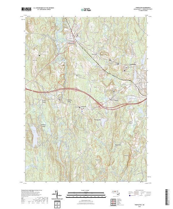 USGS Topographic Map – Templeton