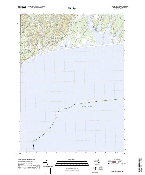 USGS Topographic Map – Tisbury Great Pond