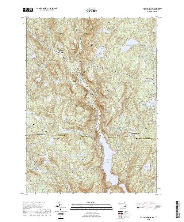 USGS Topographic Map – Tolland Center
