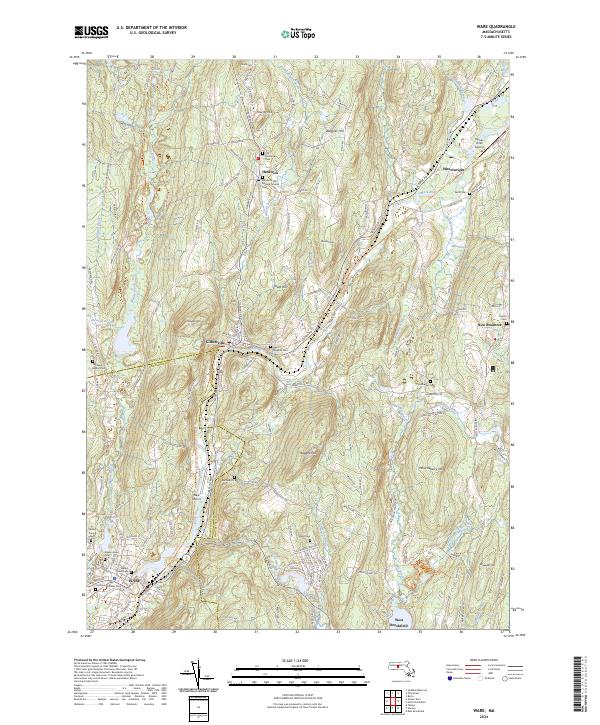 USGS Topographic Map – Ware