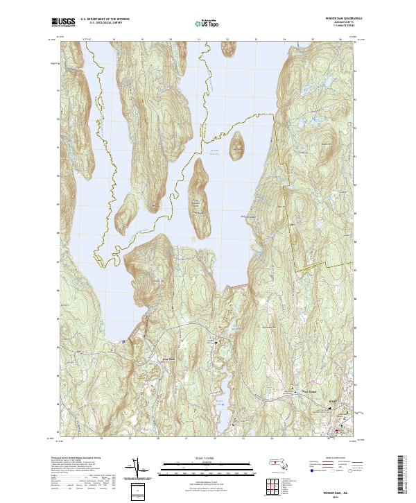 USGS Topographic Map – Winsor Dam