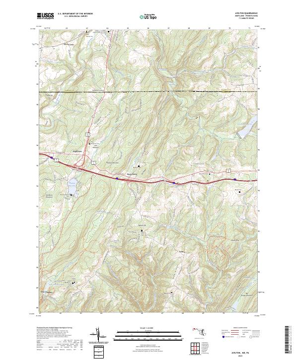 USGS Topographic Map – Avilton