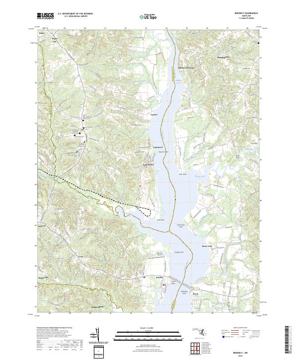 USGS Topographic Map – Benedict