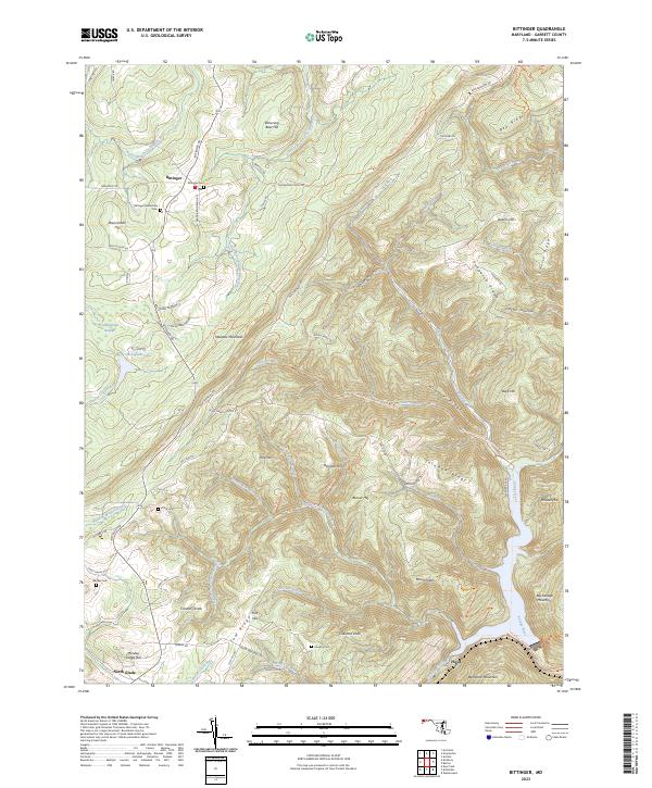 USGS Topographic Map – Bittinger