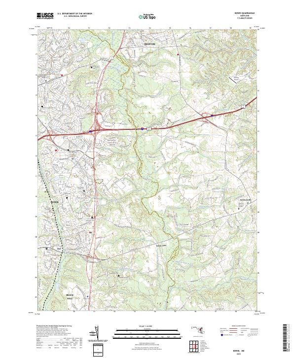 USGS Topographic Map – Bowie