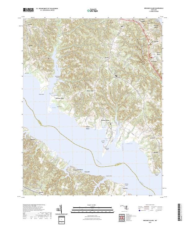 USGS Topographic Map – Broomes Island