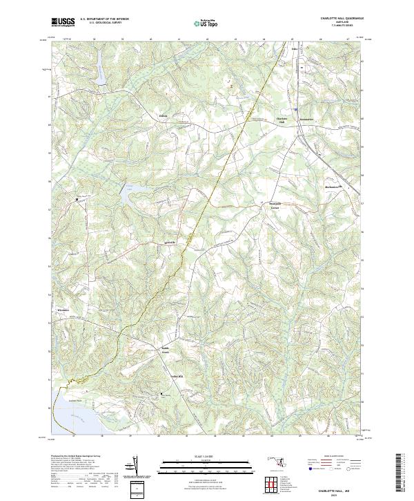USGS Topographic Map – Charlotte Hall