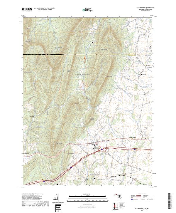 USGS Topographic Map – Clear Spring