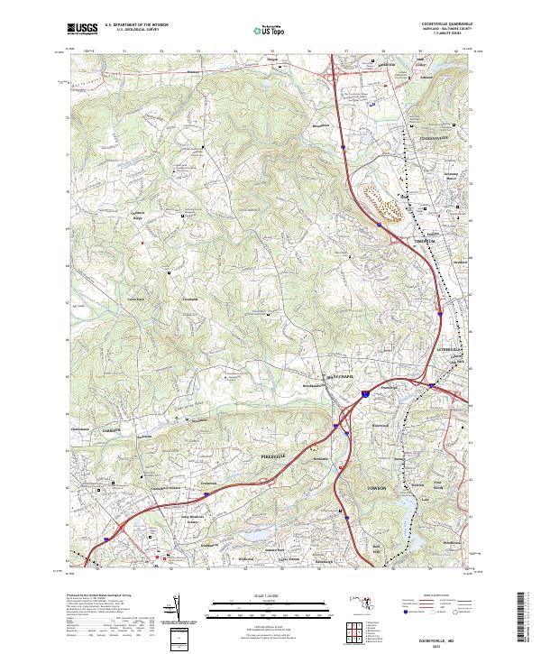 USGS Topographic Map – Cockeysville