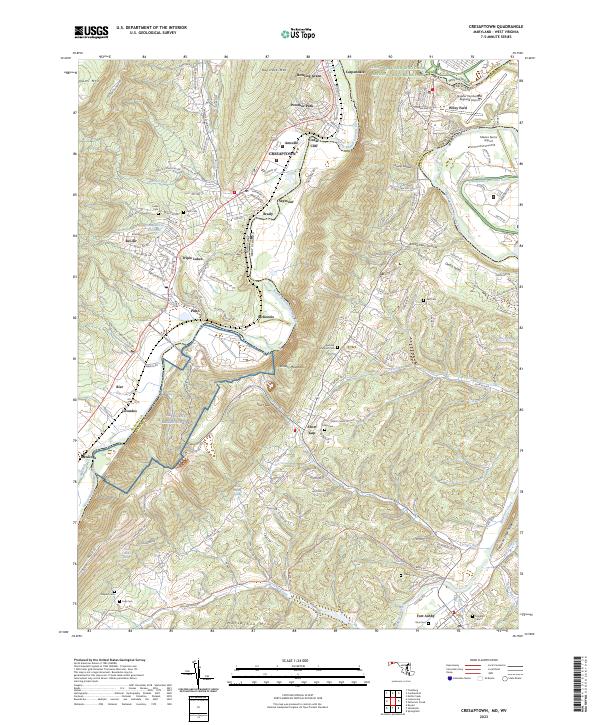 USGS Topographic Map – Cresaptown