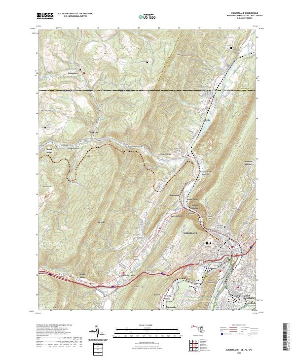 USGS Topographic Map – Cumberland