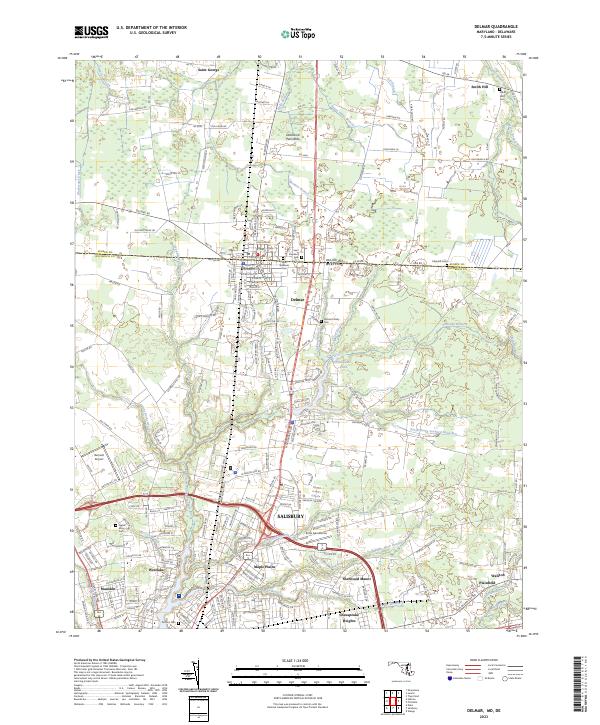 USGS Topographic Map – Delmar
