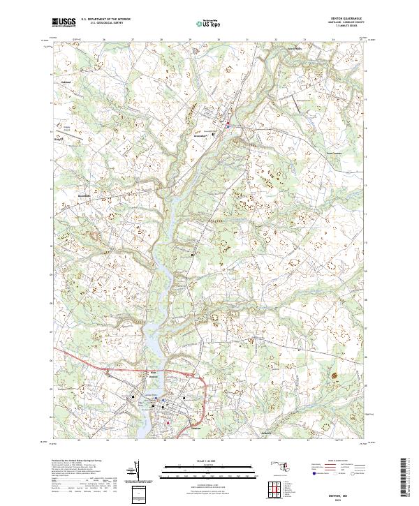 USGS Topographic Map – Denton