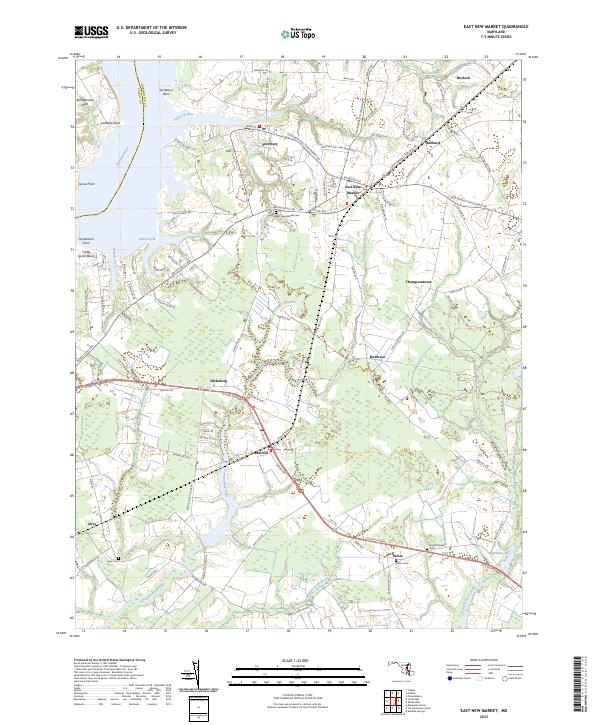 USGS Topographic Map – East New Market