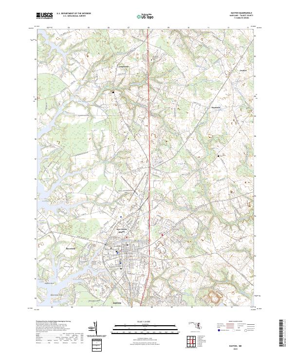USGS Topographic Map – Easton