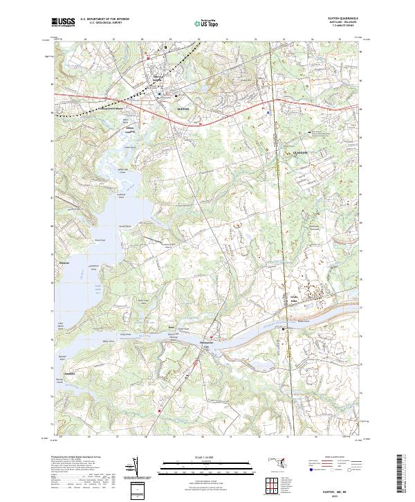 USGS Topographic Map – Elkton