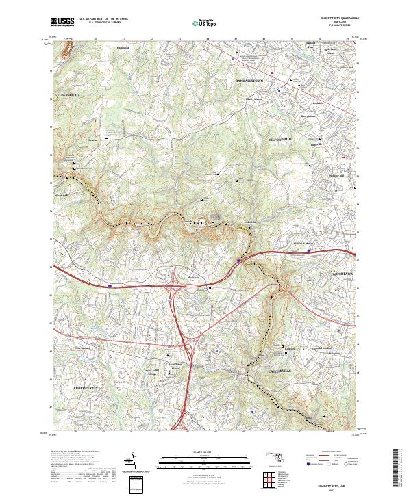 USGS Topographic Map – Ellicott City