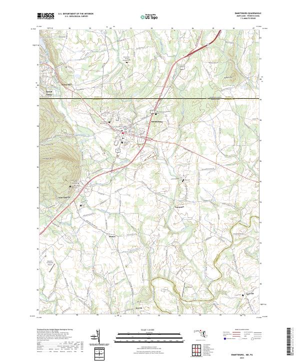 USGS Topographic Map – Emmitsburg