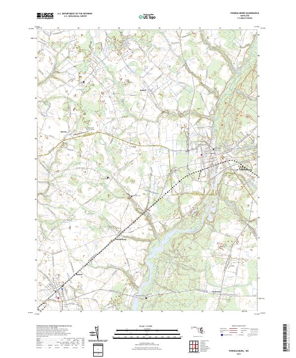 USGS Topographic Map – Federalsburg