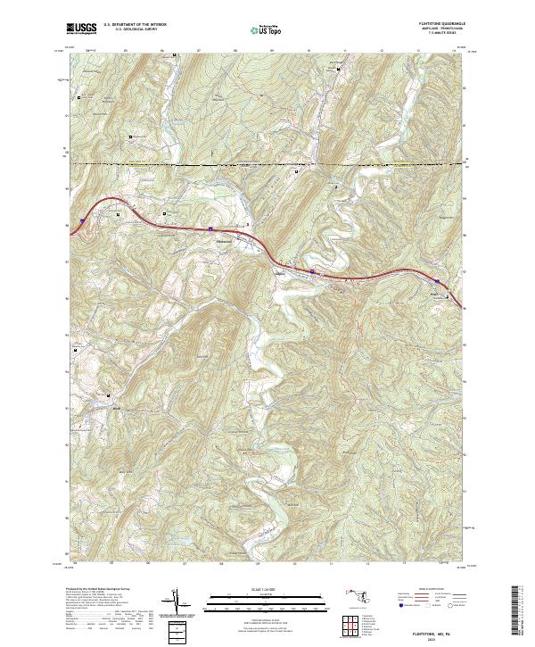 USGS Topographic Map – Flintstone