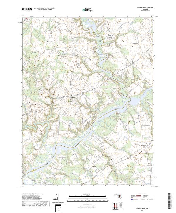 USGS Topographic Map – Fowling Creek