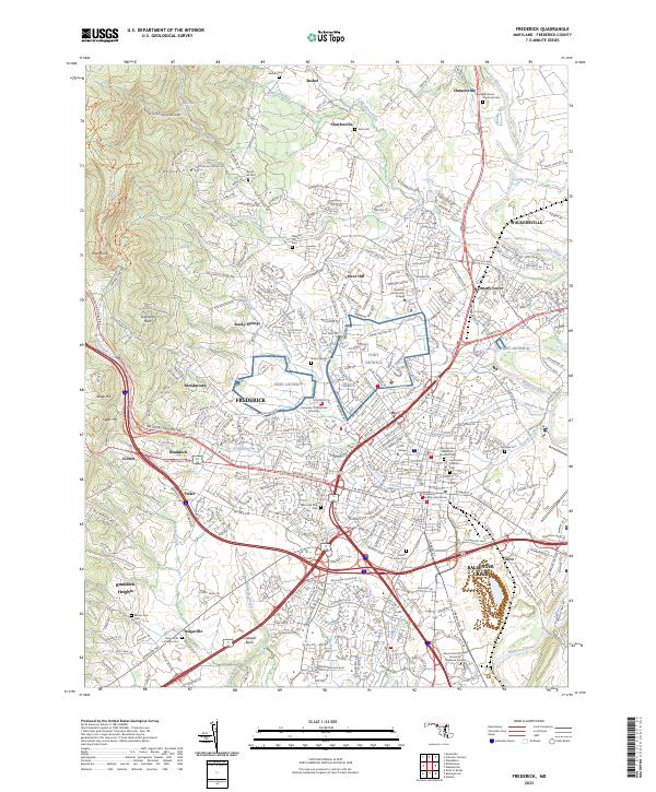 USGS Topographic Map – Frederick