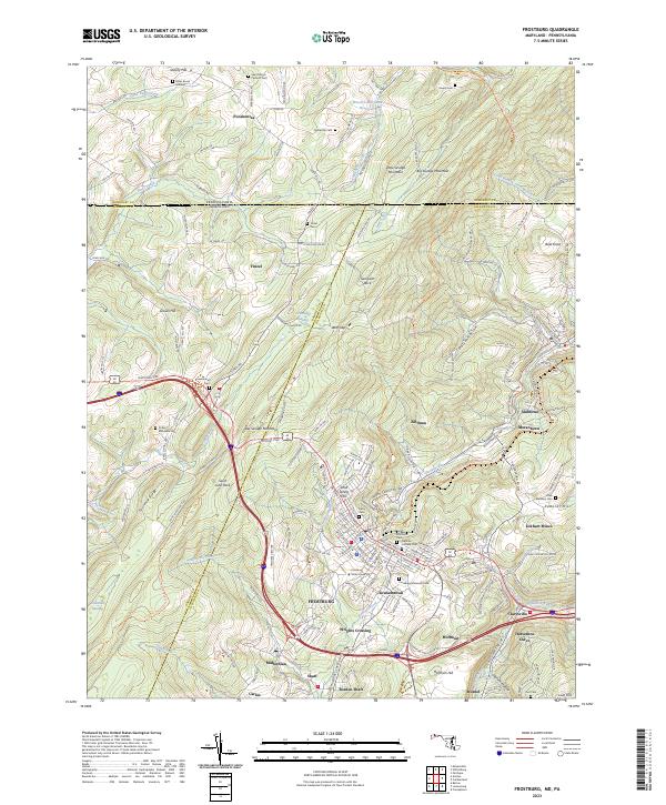 USGS Topographic Map – Frostburg
