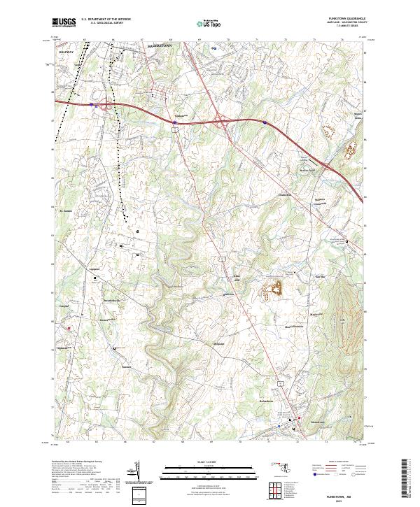 USGS Topographic Map – Funkstown