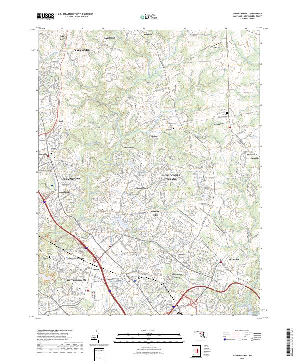 USGS Topographic Map – Gaithersburg