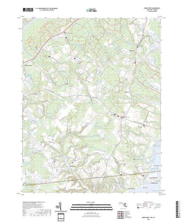 USGS Topographic Map – Girdletree