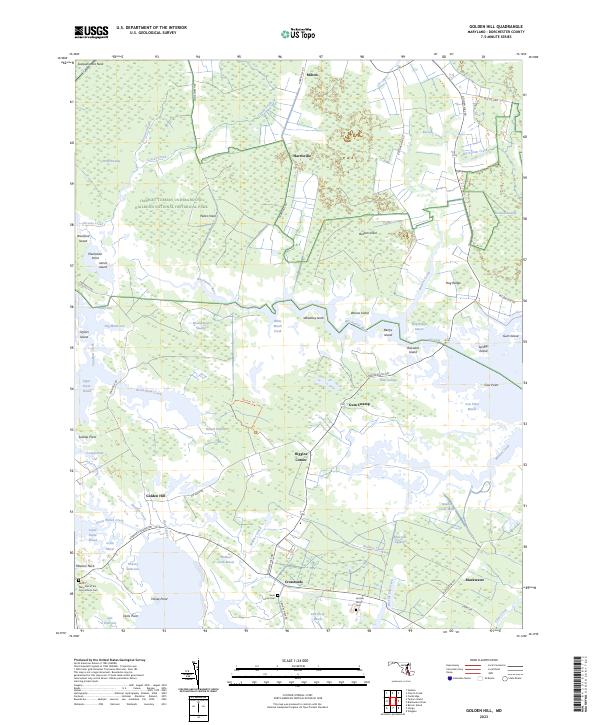 USGS Topographic Map – Golden Hill