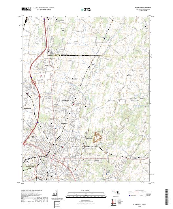 USGS Topographic Map – Hagerstown