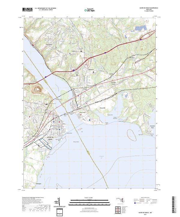 USGS Topographic Map – Havre De Grace