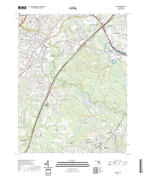 USGS Topographic Map – Laurel