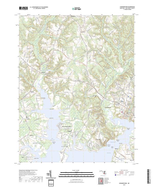 USGS Topographic Map – Leonardtown