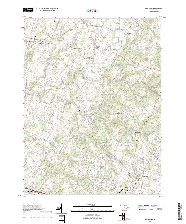 USGS Topographic Map – Libertytown