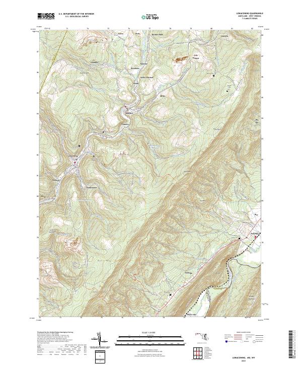 USGS Topographic Map – Lonaconing