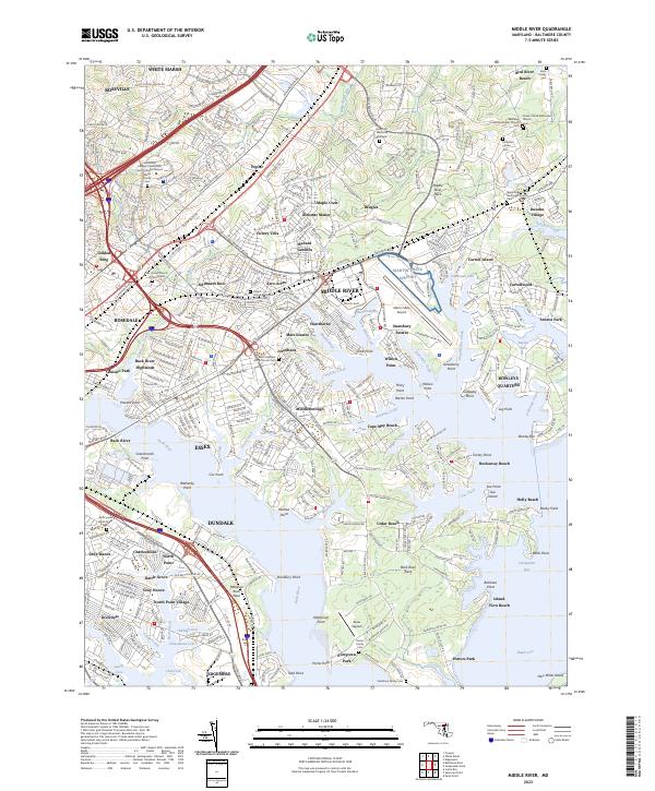 USGS Topographic Map – Middle River