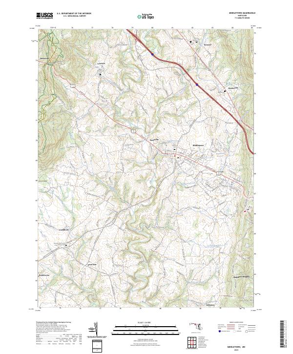 USGS Topographic Map – Middletown