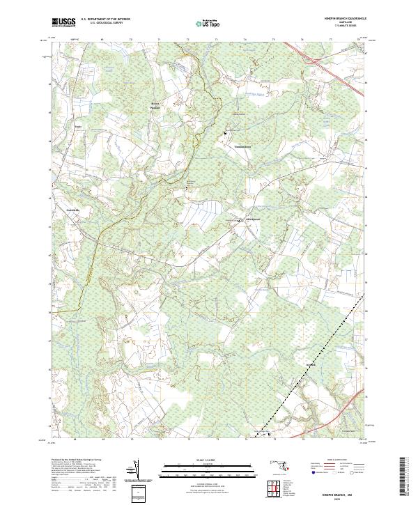 USGS Topographic Map – Ninepin Branch