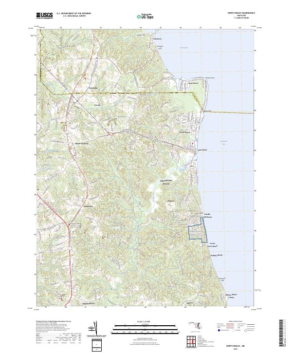 USGS Topographic Map – North Beach