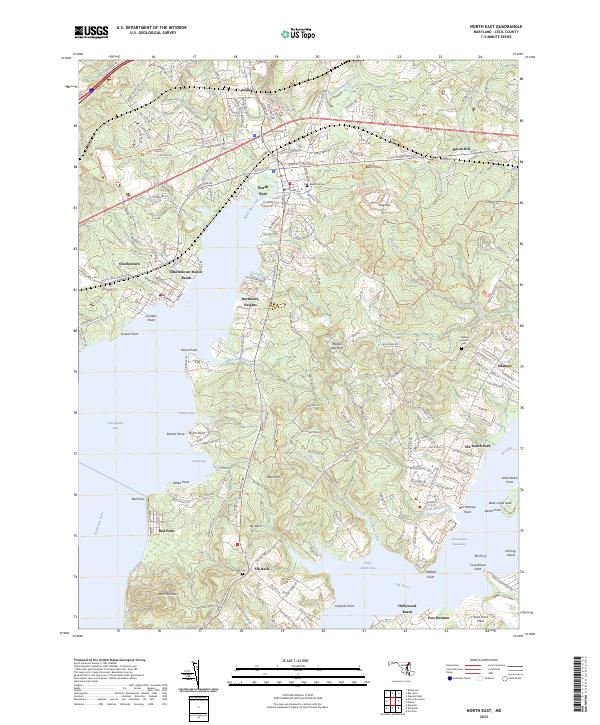 USGS Topographic Map – North East