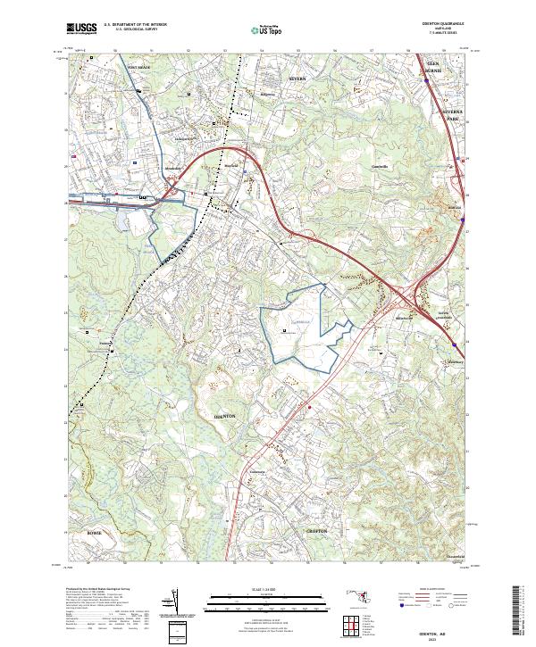 USGS Topographic Map – Odenton