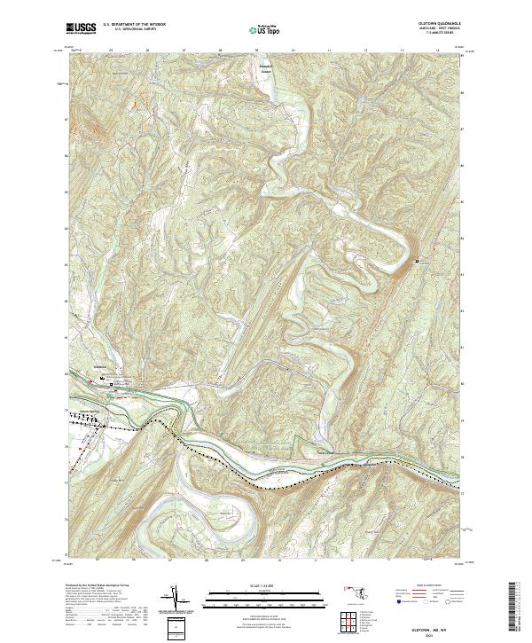 USGS Topographic Map – Oldtown