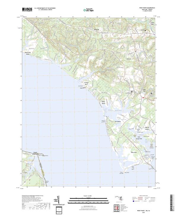 USGS Topographic Map – Piney Point
