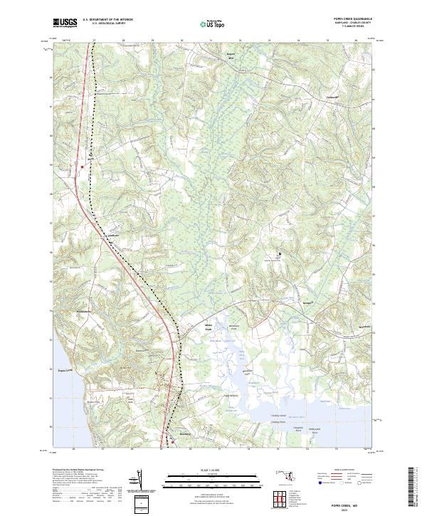 USGS Topographic Map – Popes Creek