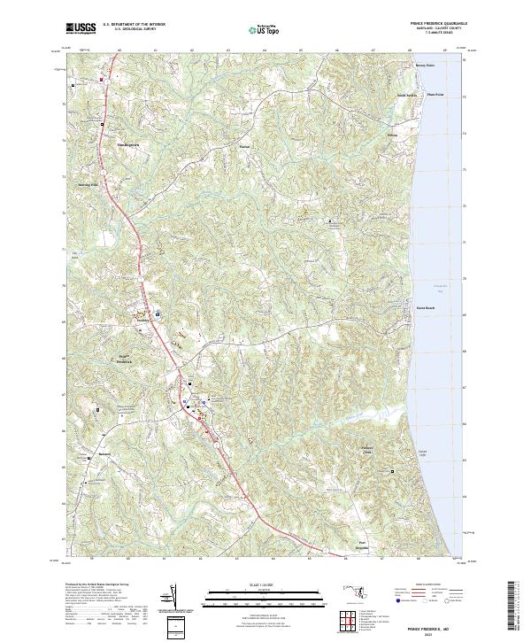 USGS Topographic Map – Prince Frederick