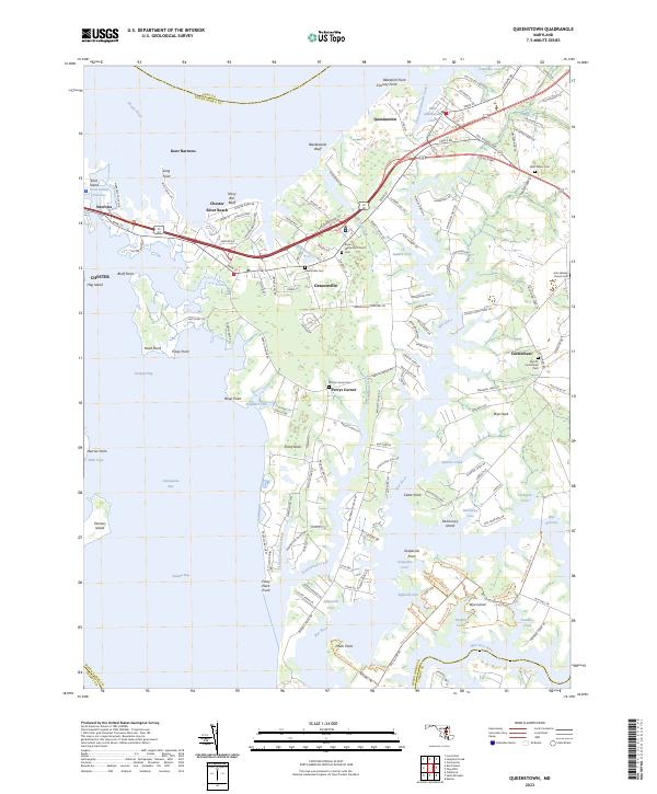 USGS Topographic Map – Queenstown